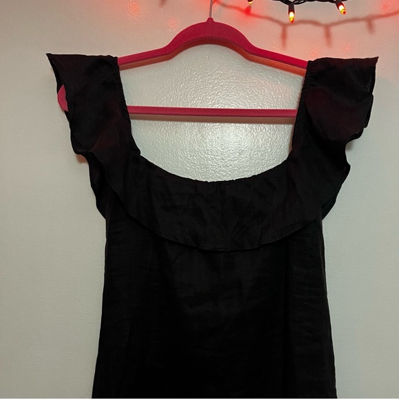 Reformation Amethyst Linen Dress in Black Size Small - Picture 7 of 10